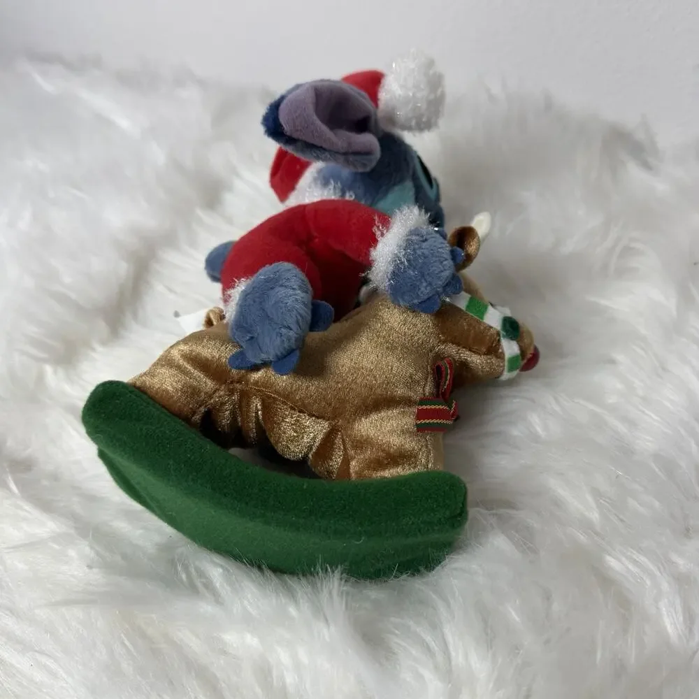 Disney Santa Stitch Reindeer Rocking Horse Lilo & Stitch Musical W/ Tags